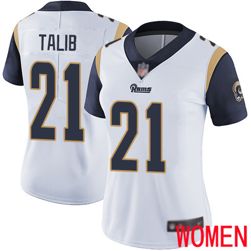 Los Angeles Rams Limited White Women Aqib Talib Road Jersey NFL Football #21 Vapor Untouchable
